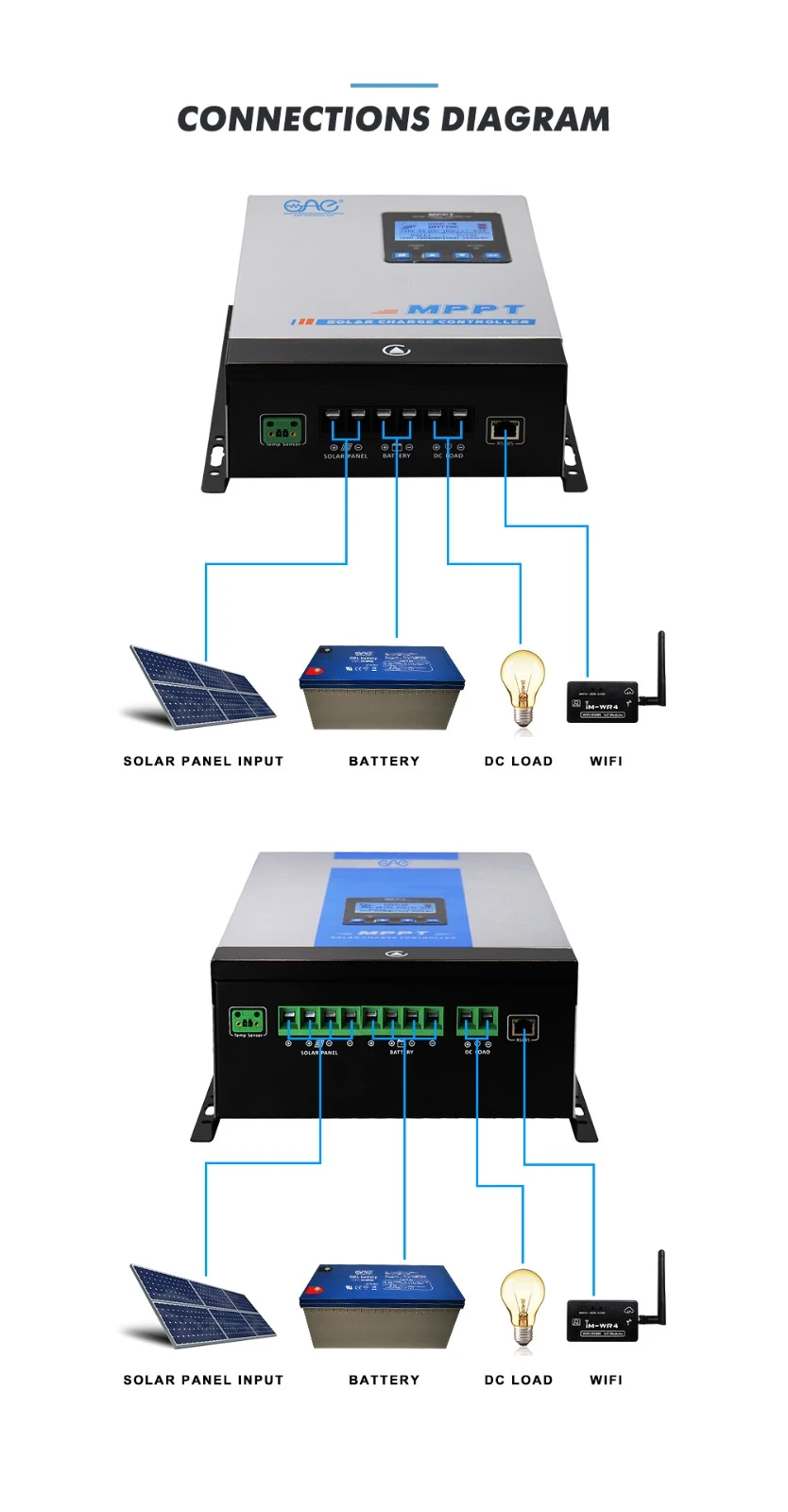 pwm lcd solar charge controllers